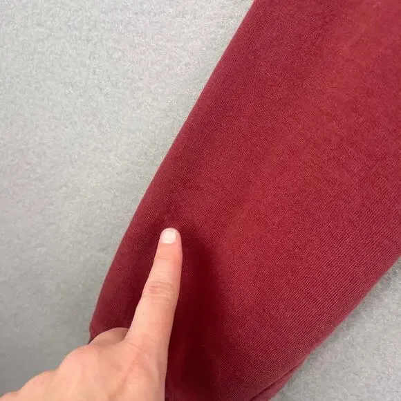 John Galt Cropped Sweatshirt Womens Md Red Brandy Melville Boston Preppy Casual - Picture 4 of 10